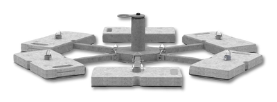 Leading Edge Safety Ballasted Roof Anchor Point (galvanized for perm or temp use) - BRAP-0000-23-ASM