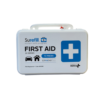 AERO SUREFILL 10 Series First Aid Kit - Weatherproof Plastic Case - AK10W