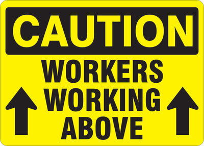 WORKERS WORKING ABOVE WITH ARROWS POINTING UP