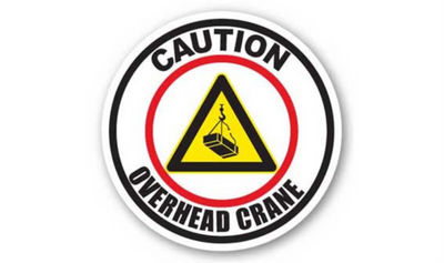 32" CIRCLE SIGNS - Circle Sign - Caution Overhead Crane - DSV-SIGN 1024 #1512 -UEN
