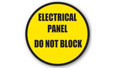 32" CIRCLE SIGNS - Circle Sign - Electrical Panel Do No Block - DSV-SIGN 1024 #1542 -UEN