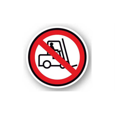 17" CIRCLE SIGNS -  Circle Sign - No Forklift - DSV-SIGN 289 #6012 -UEN