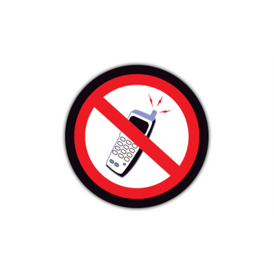 16" CIRCLE SIGNS - Circle Sign - No Cell Phone - LS-SIGN 256 #0206 -UEN