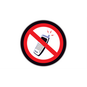 16" CIRCLE SIGNS -  Circle Sign - No Cell Phone - LS-SIGN 256 #0206 -UEN
