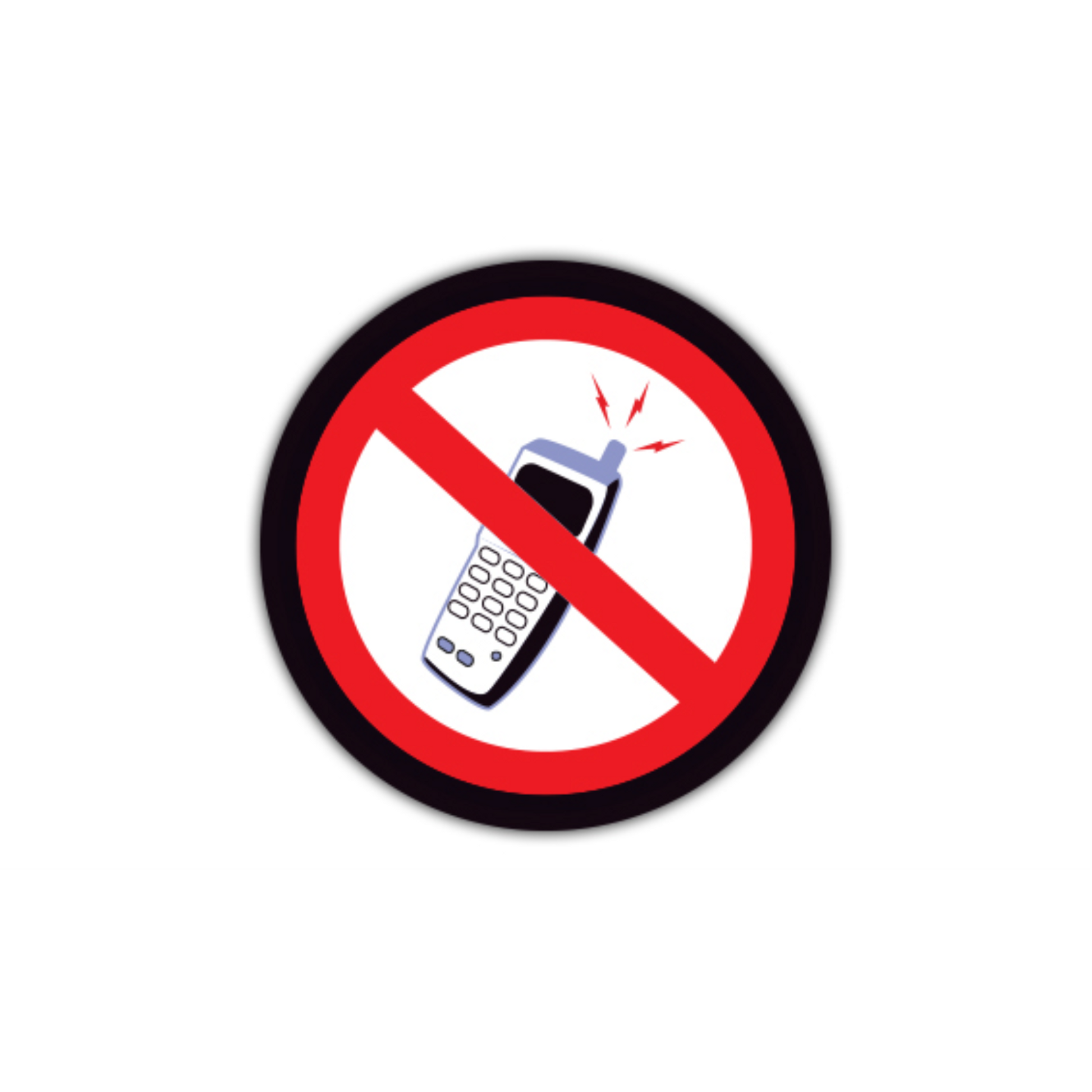 16" CIRCLE SIGNS -  Circle Sign - No Cell Phone - LS-SIGN 256 #0206 -UEN