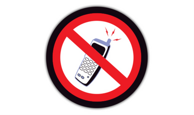 17" CIRCLE SIGNS - Circle Sign - No Cell Phone - DSV-SIGN 289 #6015 -UEN