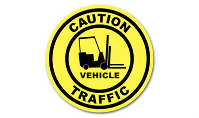 20" CIRCLE SIGNS - Circle Sign - Caution Vehicle Traffic - DSV-SIGN 400 #0526 -UEN