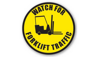 16" CIRCLE SIGNS - Circle Sign - Watch For Forklift Traffic - LS-SIGN 256 #1640 -UEN