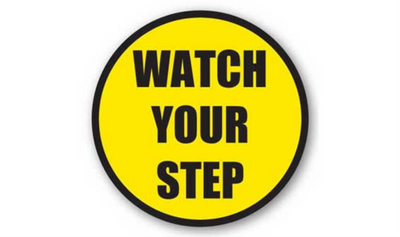 17" CIRCLE SIGNS - Circle Sign - Watch Your Step - DSV-SIGN 289 #6063 -UEN