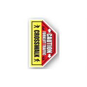 14" x 24" HALF SIGNS -  Half Sign - Caution Forklift Traffic Crosswalk - LS-SIGN 336 #0646 -UEN