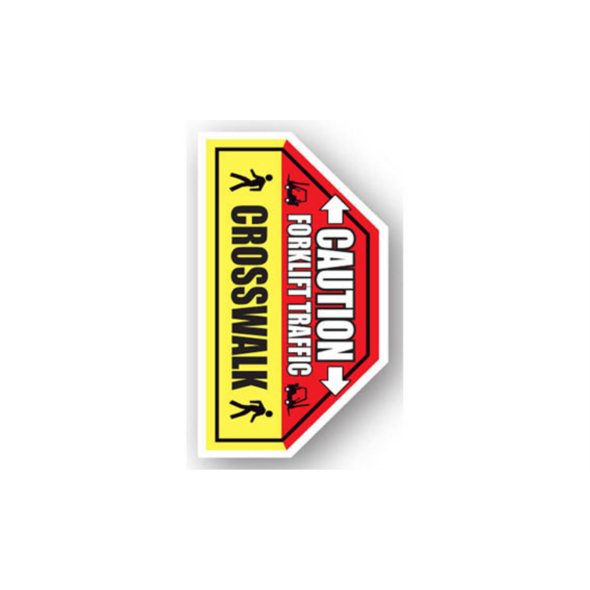 14" x 24" HALF SIGNS -  Half Sign - Caution Forklift Traffic Crosswalk - LS-SIGN 336 #0646 -UEN