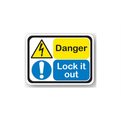 36" x 27" RECTANGLE SIGNS -  Lock Out/Tag Out Sign - Danger Lock It Out - DSV-SIGN 972 #2019 -UEN