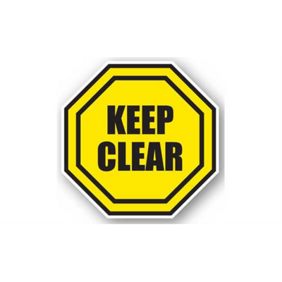 17" OCTAGON SIGNS -  Octagon Sign - Keep Clear - DSV-SIGN 289 #4037 -UEN