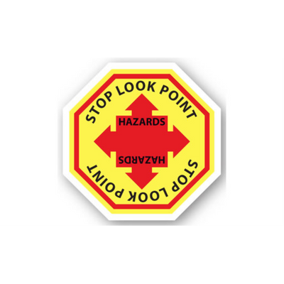 16" OCTAGON SIGNS -  Octagon Sign - Stop Look Point Hazards - LS-SIGN 256 #4042 -UEN