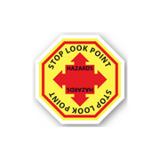 30" OCTAGON SIGNS -  Octagon Sign - Stop Look Point Hazards - DSV-SIGN 900 #4046 -UEN