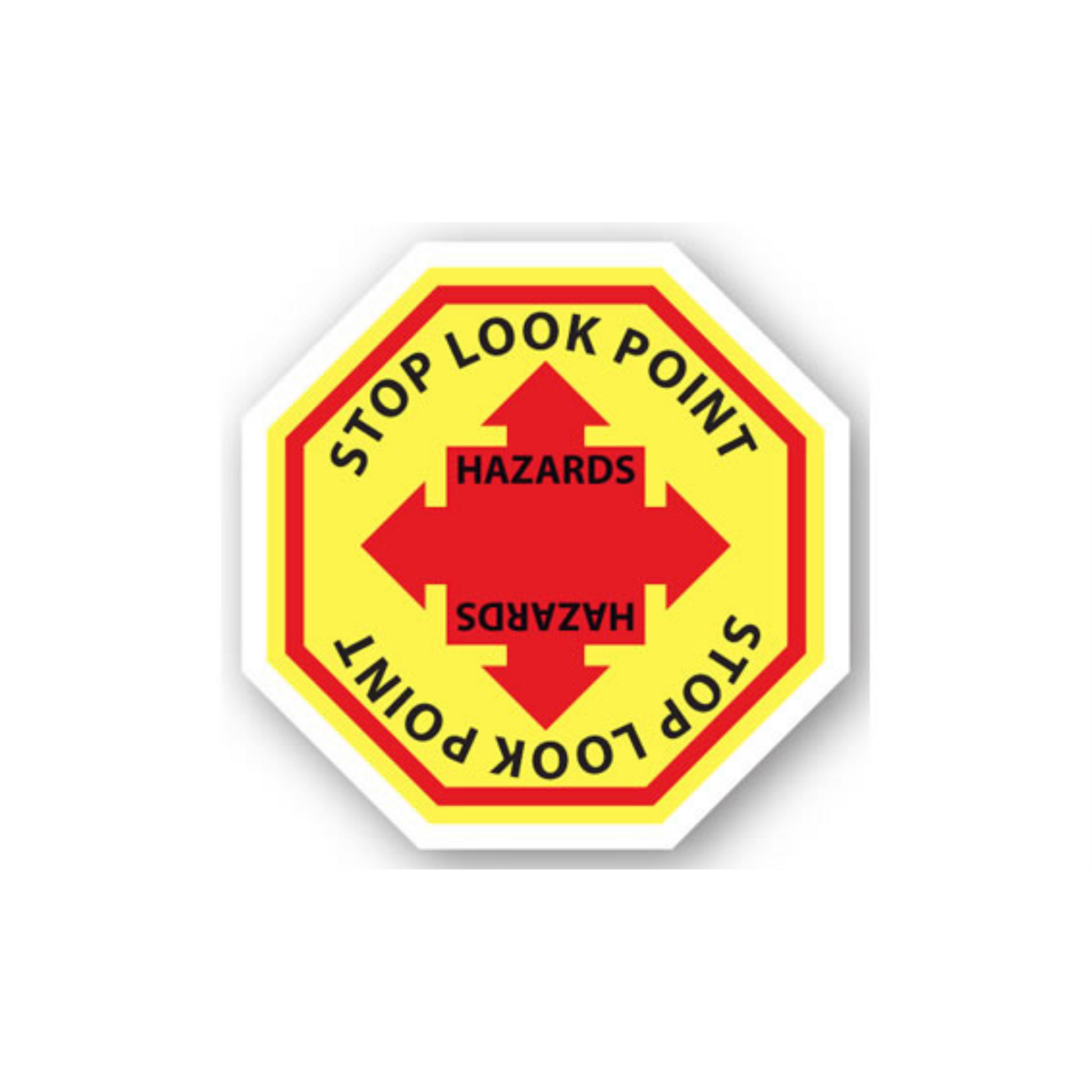 30" OCTAGON SIGNS -  Octagon Sign - Stop Look Point Hazards - DSV-SIGN 900 #4046 -UEN