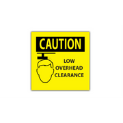 12" x 12" RECTANGLE SIGNS -  Rectangle Sign - CAUTION Low Overhead Clearance - LS-SIGN 144 #2281 -UEN