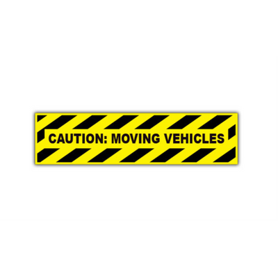 8" x 32" RECTANGLE SIGNS -  Rectangle Sign - Caution: Moving Vehicles - DSV-SIGN 256 #2181 -UEN