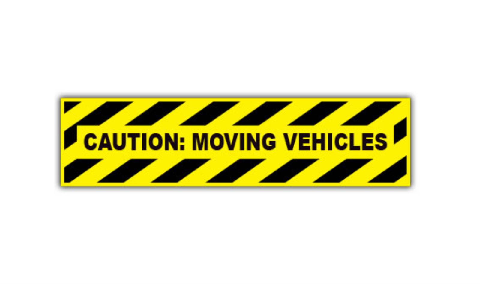 8" x 32" RECTANGLE SIGNS -  Rectangle Sign - Caution: Moving Vehicles - DSV-SIGN 256 #2181 -UEN