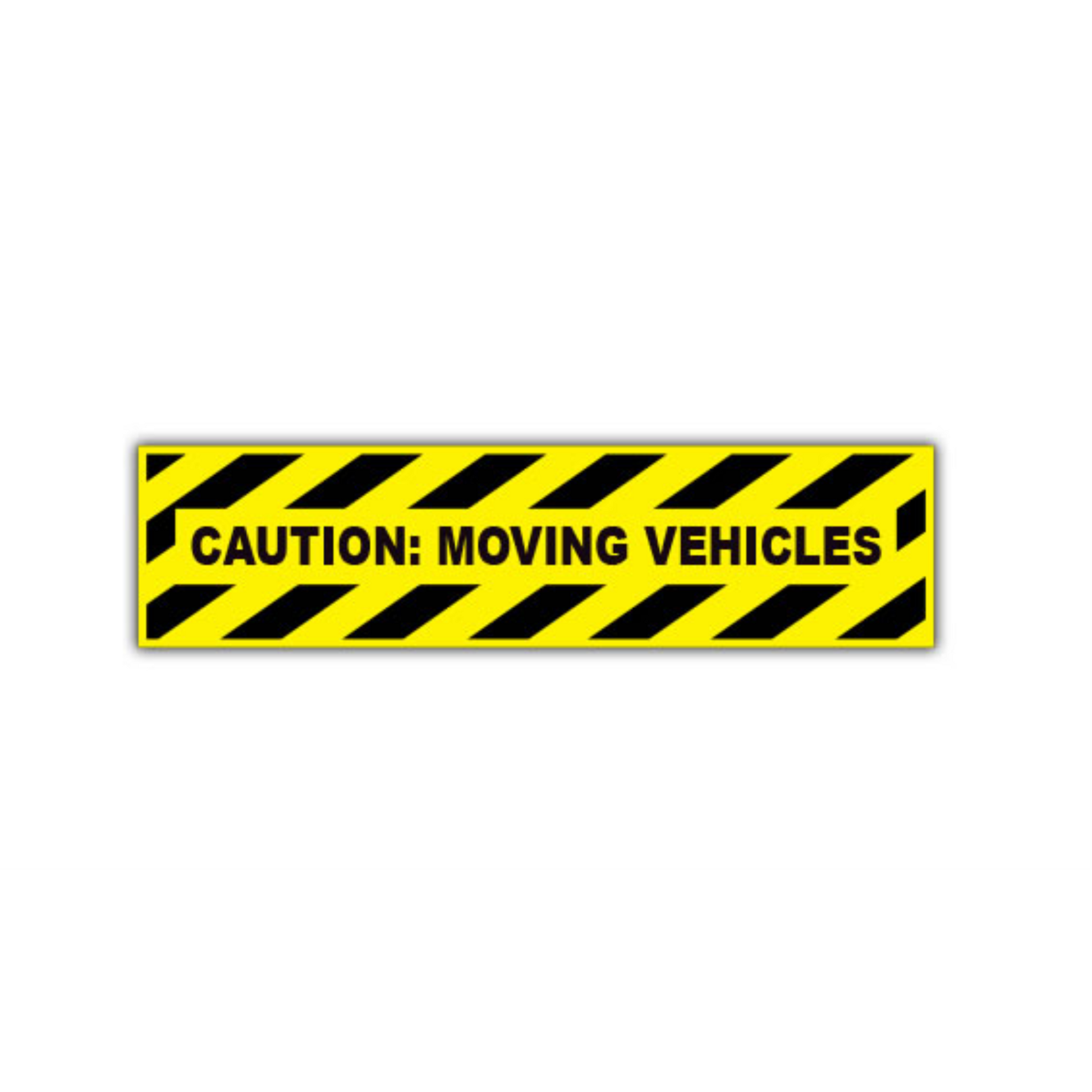 8" x 32" RECTANGLE SIGNS - Rectangle Sign - Caution: Moving Vehicles - DSV-SIGN 256 #2181 -UEN