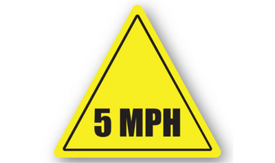 12" TRIANGLE SIGNS - Triangle Sign - 5 MPH - DSV-SIGN 144 #0097 -UEN