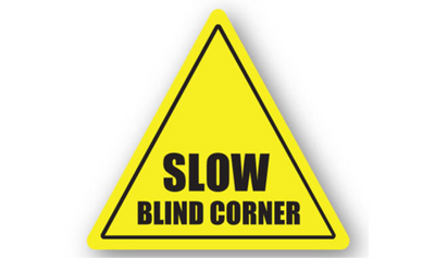 20" TRIANGLE SIGNS - Triangle Sign - Slow Blind Corner - LS-SIGN 400 #0093 -UEN