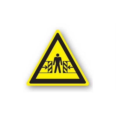 24" TRIANGLE SIGNS -  Triangle Sign - Body Crush Hazard - LS-SIGN 576 #1270 -UEN