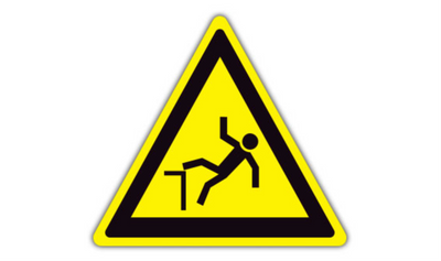 24" TRIANGLE SIGNS - Triangle Sign - Fall Hazard - DSV-SIGN 576 #1348 -UEN