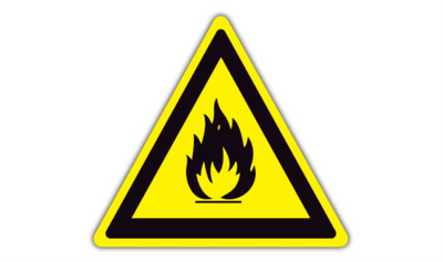 24" TRIANGLE SIGNS - Triangle Sign - Open Flame - DSV-SIGN 576 #1360 -UEN