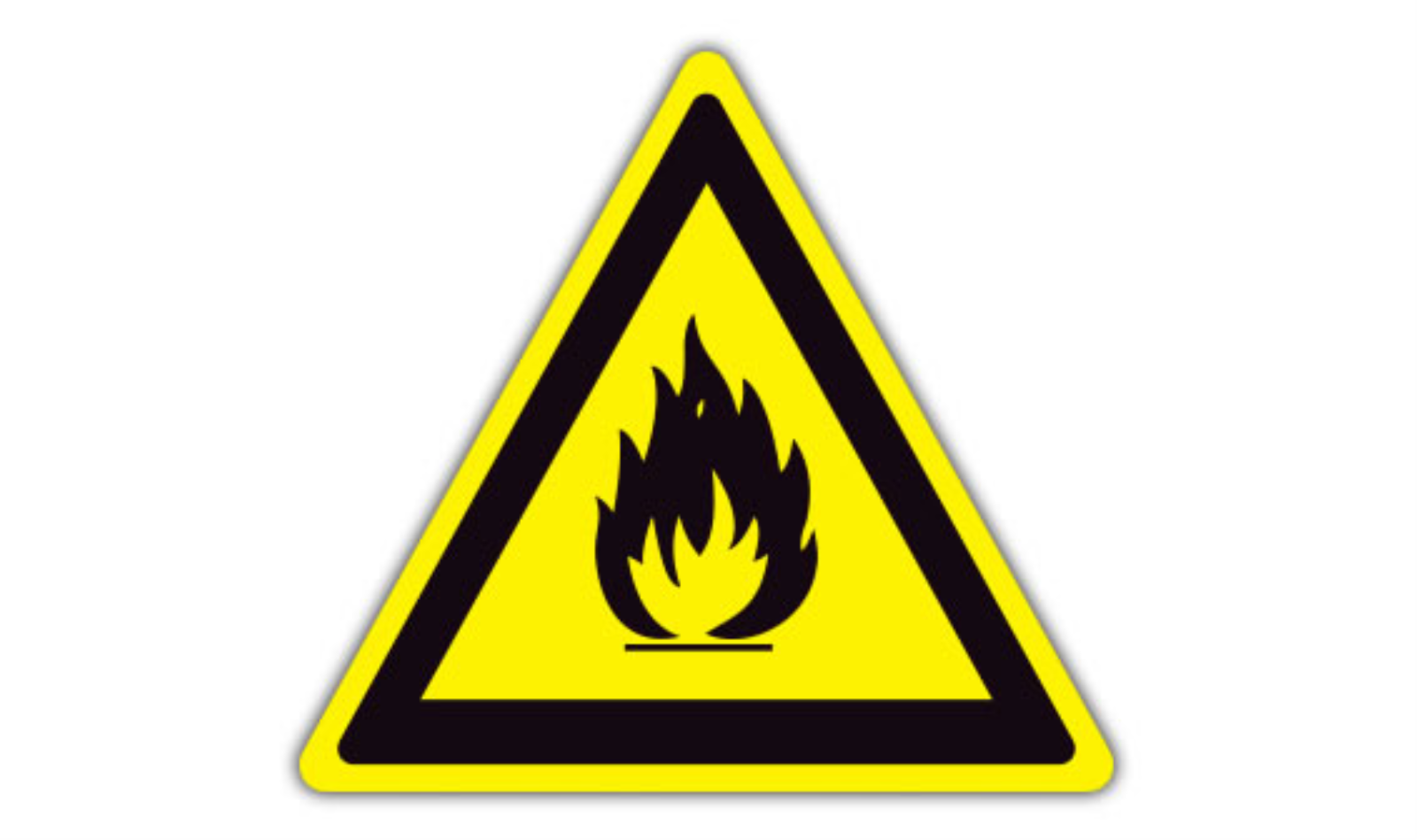 20" TRIANGLE SIGNS -  Triangle Sign - Open Flame - DSV-SIGN 400 #1359 -UEN