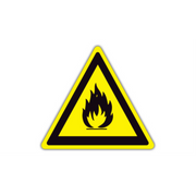 17" TRIANGLE SIGNS -  Triangle Sign - Open Flame - DSV-SIGN 289 #5039 -UEN