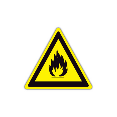17" TRIANGLE SIGNS - Triangle Sign - Open Flame - DSV-SIGN 289 #5039 -UEN