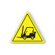 16" TRIANGLE SIGNS -  Triangle Sign - Forklift - DSV-SIGN 256 #0062 -UEN