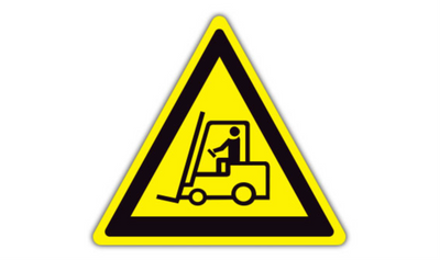 20" TRIANGLE SIGNS - Triangle Sign - Forklift - LS-SIGN 400 #1287 -UEN