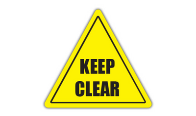 20" TRIANGLE SIGNS - Triangle Sign - Keep Clear - DSV-SIGN 400 #1371 -UEN