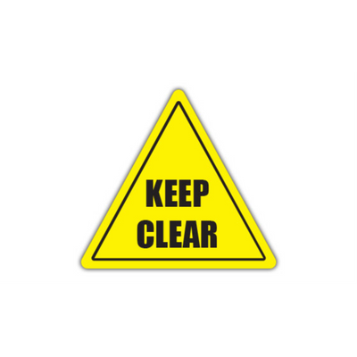 20" TRIANGLE SIGNS - Triangle Sign - Keep Clear - LS-SIGN 400 #1371 -UEN