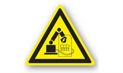 20" TRIANGLE SIGNS - Triangle Sign - Machine Area - DSV-SIGN 400 #1227 -UEN