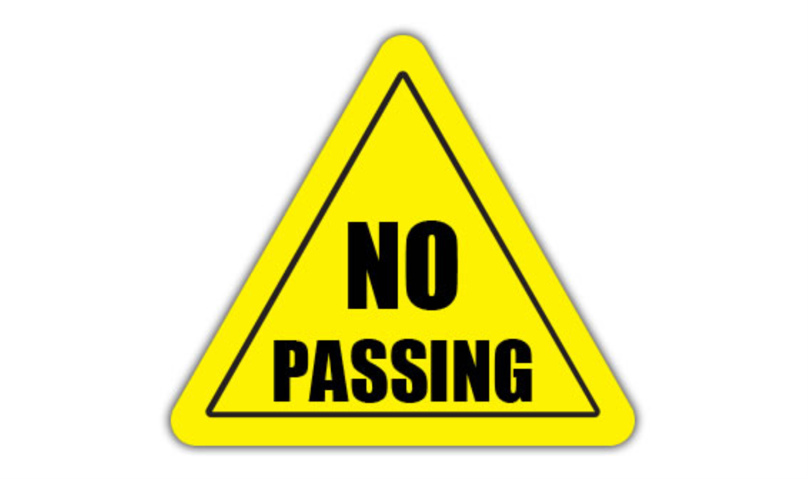 24" TRIANGLE SIGNS -  Triangle Sign - No Passing - LS-SIGN 576 #1385 -UEN