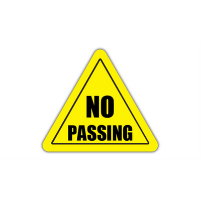 20" TRIANGLE SIGNS -  Triangle Sign - No Passing - DSV-SIGN 400 #1384 -UEN