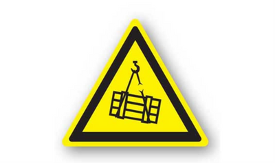 17" TRIANGLE SIGNS - Triangle Sign - Overhead Hazard - DSV-SIGN 289 #5015 -UEN