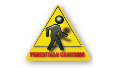 30" TRIANGLE SIGNS - Triangle Sign - Pedestrian Crossing - DSV-SIGN 900 #1205 -UEN