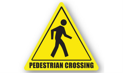 24" TRIANGLE SIGNS - Triangle Sign - Pedestrian Crossing - DSV-SIGN 576 #0058 -UEN