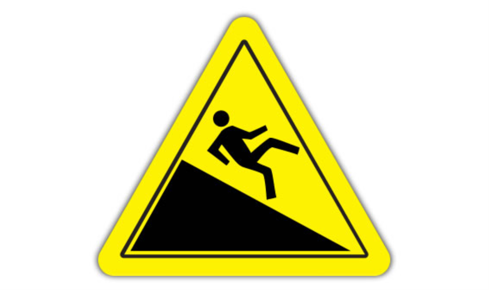20" TRIANGLE SIGNS -  Triangle Sign - Pedestrian-Incline - DSV-SIGN 400 #1419 -UEN