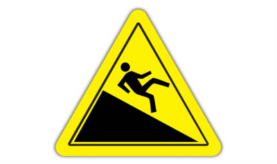16" TRIANGLE SIGNS - Triangle Sign - Pedestrian-Incline - DSV-SIGN 256 #1417 -UEN