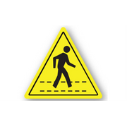 20" TRIANGLE SIGNS -  Triangle Sign - (Pedestrian Crossing) - LS-SIGN 400 #0051 -UEN