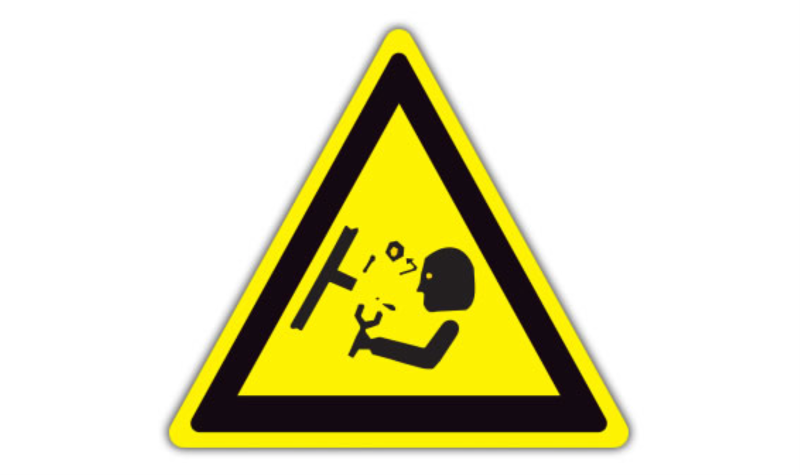 20" TRIANGLE SIGNS -  Triangle Sign - Shrapnel - DSV-SIGN 400 #1365 -UEN