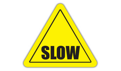 20" TRIANGLE SIGNS - Triangle Sign - SLOW - DSV-SIGN 400 #1412 -UEN