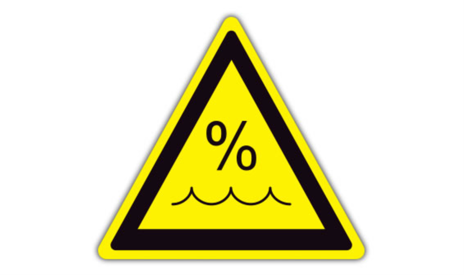16" TRIANGLE SIGNS -  Triangle Sign - Water Level - LS-SIGN 256 #1316 -UEN