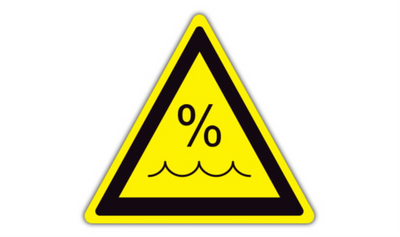 24" TRIANGLE SIGNS - Triangle Sign - Water Level - DSV-SIGN 576 #1318 -UEN