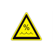 12" TRIANGLE SIGNS -  Triangle Sign - Water Level - DSV-SIGN 144 #1315 -UEN